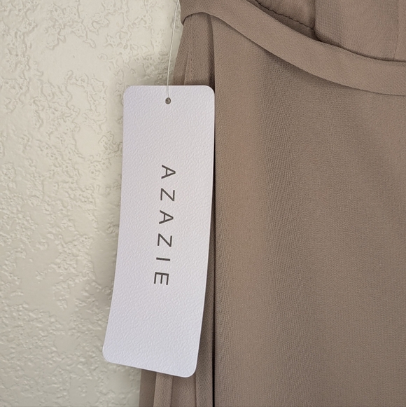 Azazie Bree Bridesmaid Dress In Taupe - Picture 10 of 15